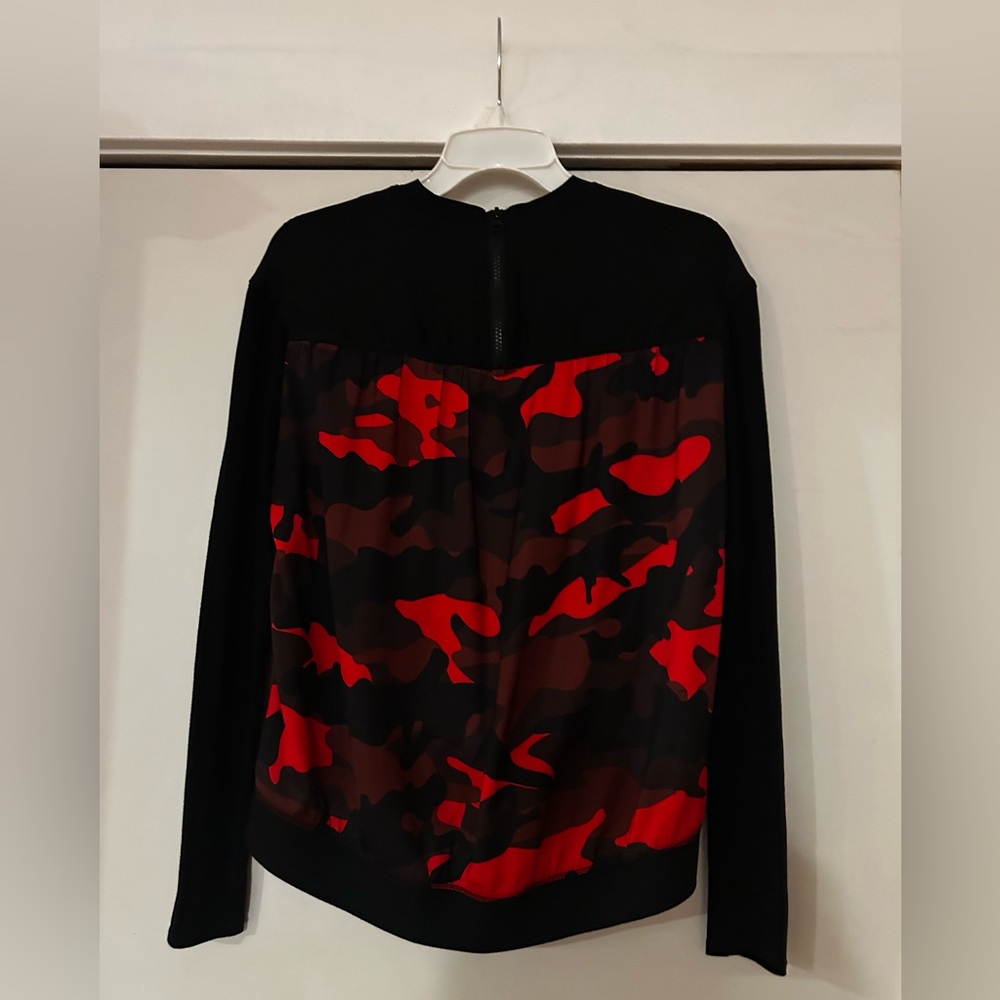 L.A.M.B. Black and Red Patterned Top - Picture 2 of 5